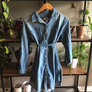 Denim shirt dress